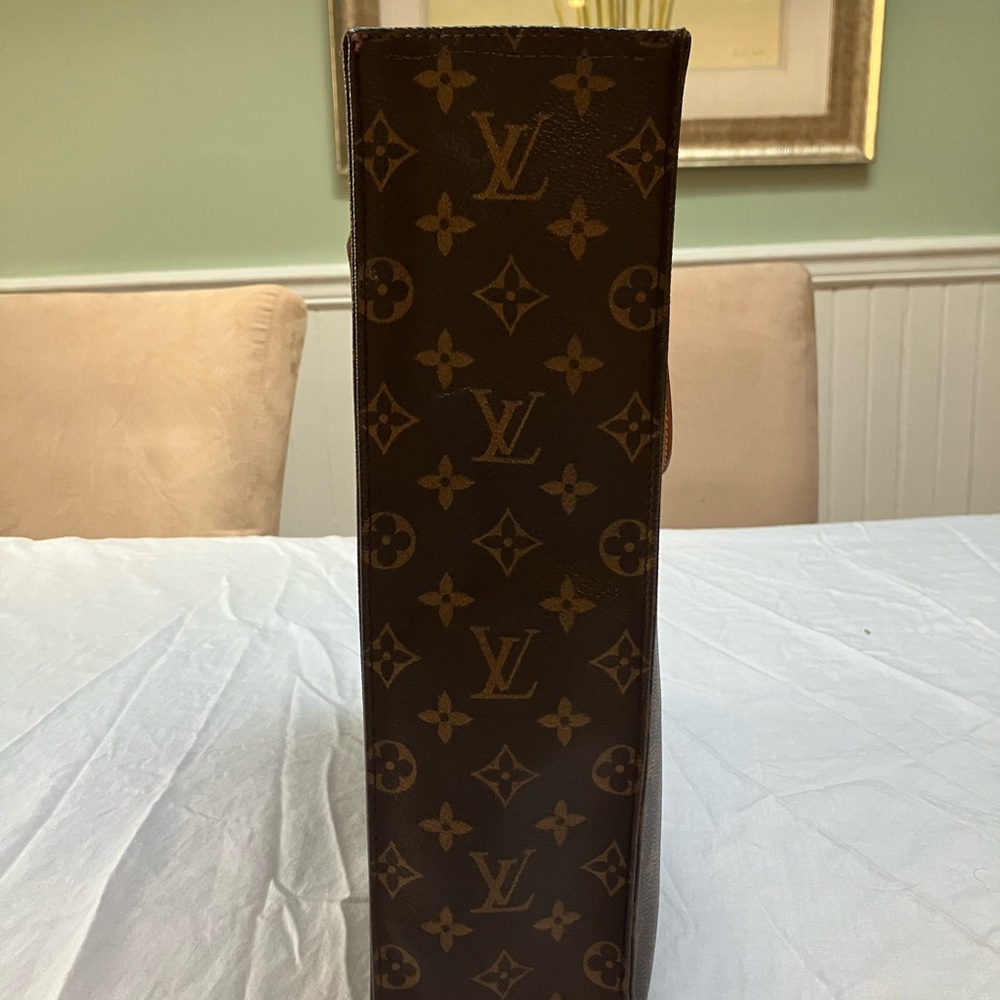 Louis Vuitton Monogram Canvas Tote with Tan Leather Handles - Picture 6 of 14